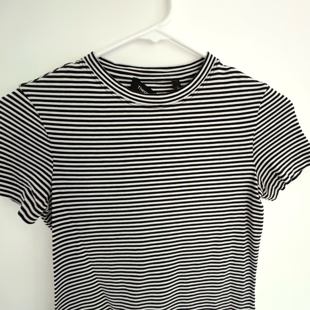 Theory Striped Pima Cotton T-shirt